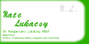 mate lukacsy business card